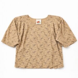 CHILI PEPPER Vintage FLORAL COTTON BLEND TOP.